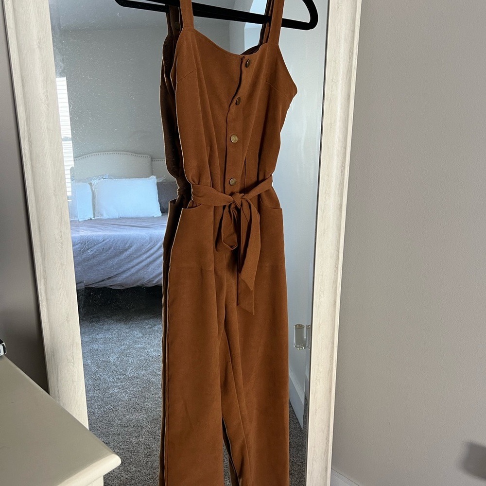 Corduroy-Style Jumpsuit